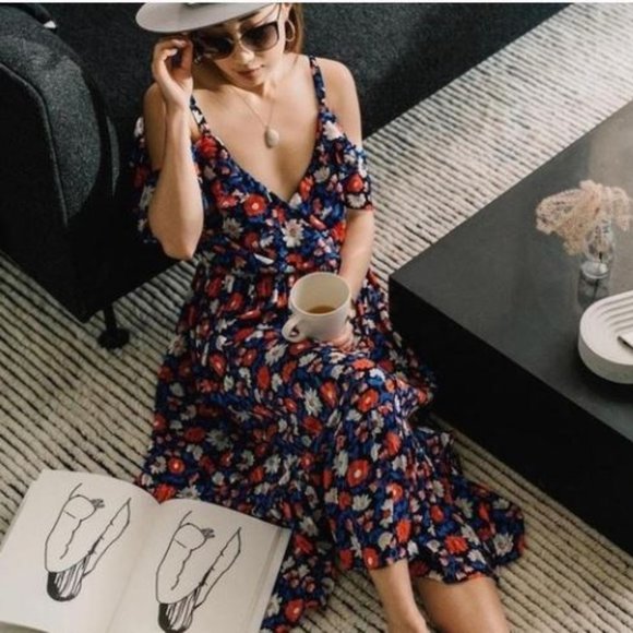 NEW KATE SPADE DAISY SATIN STRIPE MIDI DRESS! - Picture 2 of 11